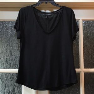 WHBM Black V-neck T-shirt